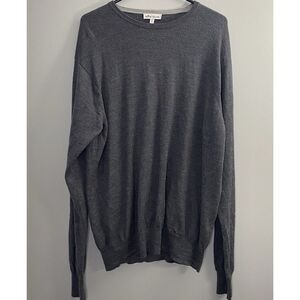 Peter Millar Men's‎ Merino Wool Silk Nylon Blend Gray Pullover Sweater Sz XL